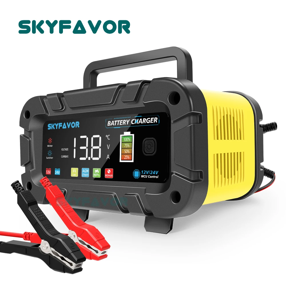 Smart Car Battery Charger 12V 24V 20A - Automatic Smart 12V 24V Battery Charger