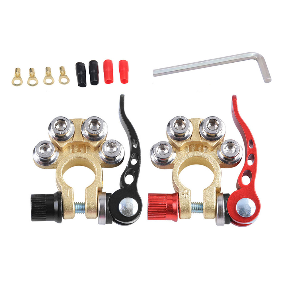 Battery Terminal Clamps Quick Release Brass - 12V Quick Disconnect Car Battery Terminal