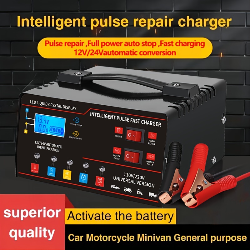 Lead Acid Battery Pulse Repair Desulfator - 3-In-1 12V 24V Universal High Power