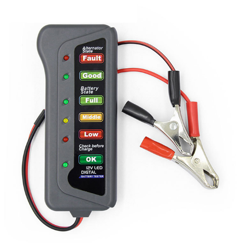 Alternator Tester Digital Diagnostic Tool - 12V Car Battery Tester Digital Alternator
