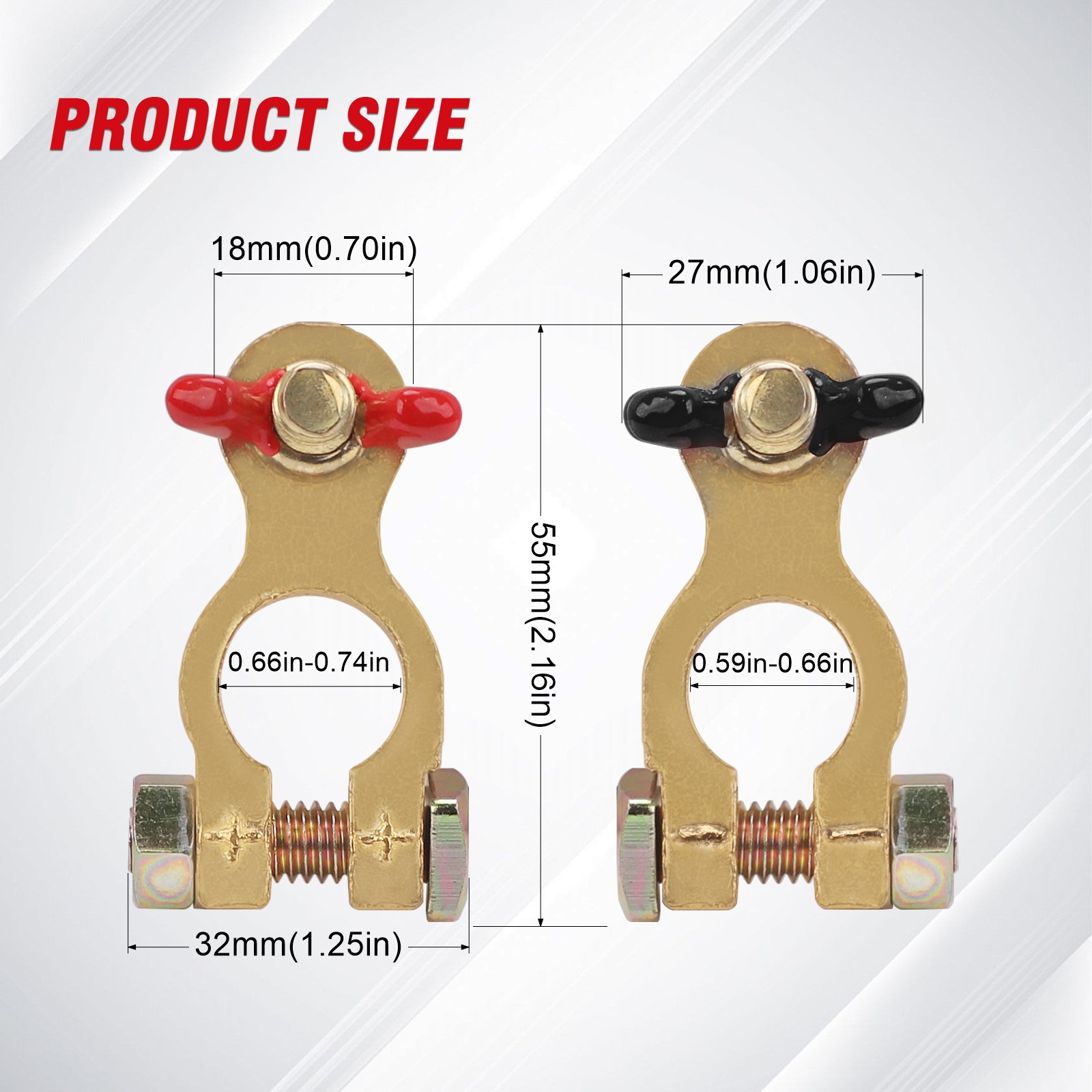 Battery Terminal Clamps Quick Release Brass - Car Truck Boat Caravan CNSPEED Battery