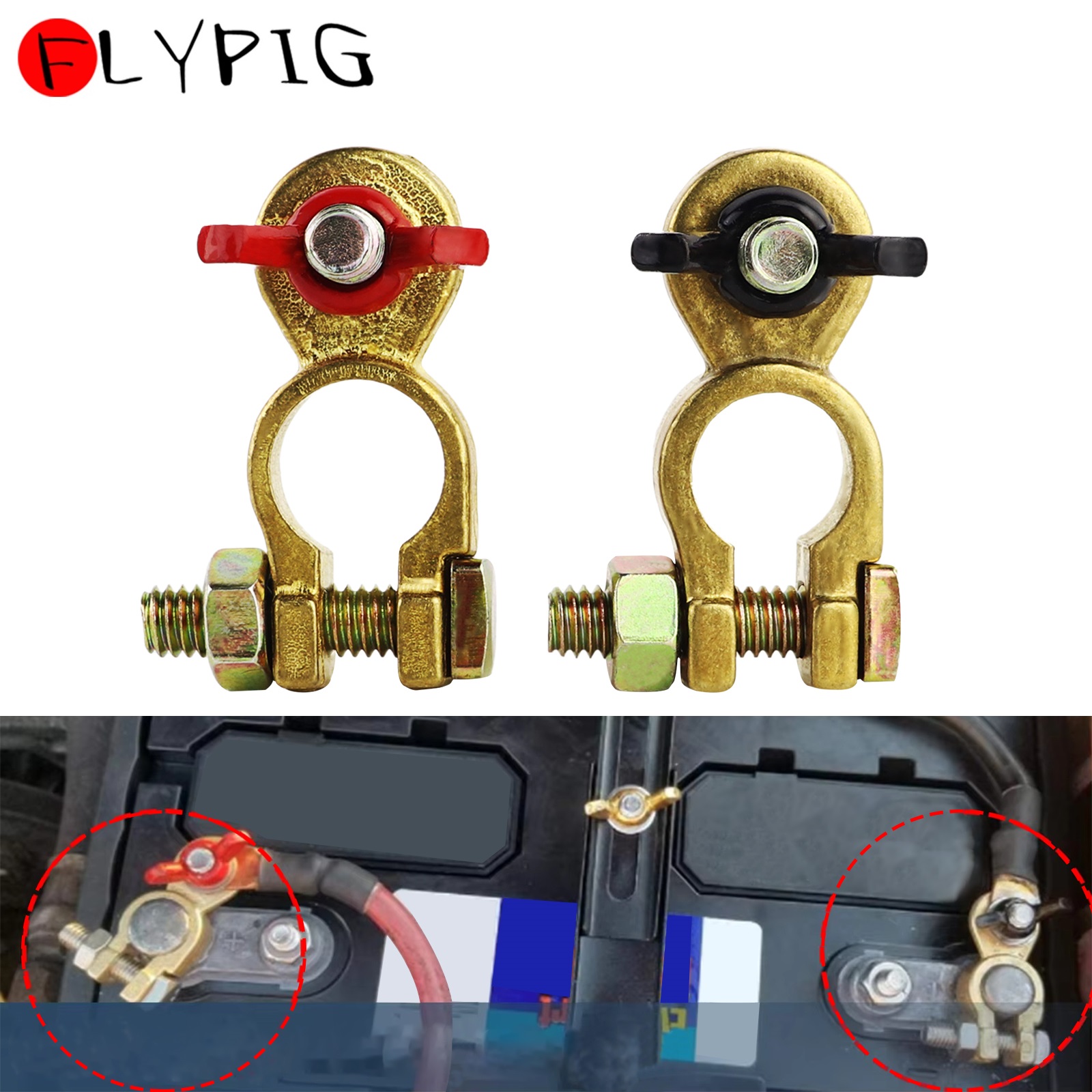 Battery Terminal Clamps Quick Release Brass - Car Battery Terminal Clamps Connector Battery