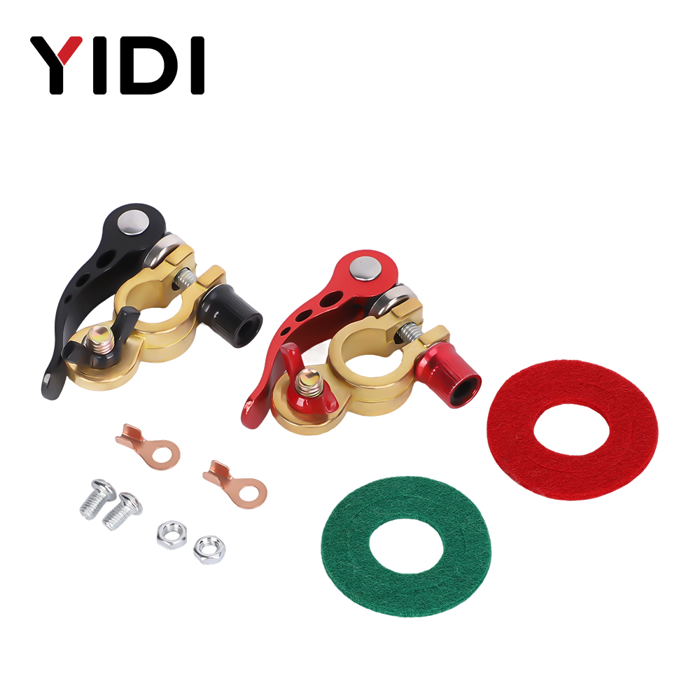 Battery Terminal Clamps Quick Release Brass - 1 Pair Car Battery Terminal Connectors