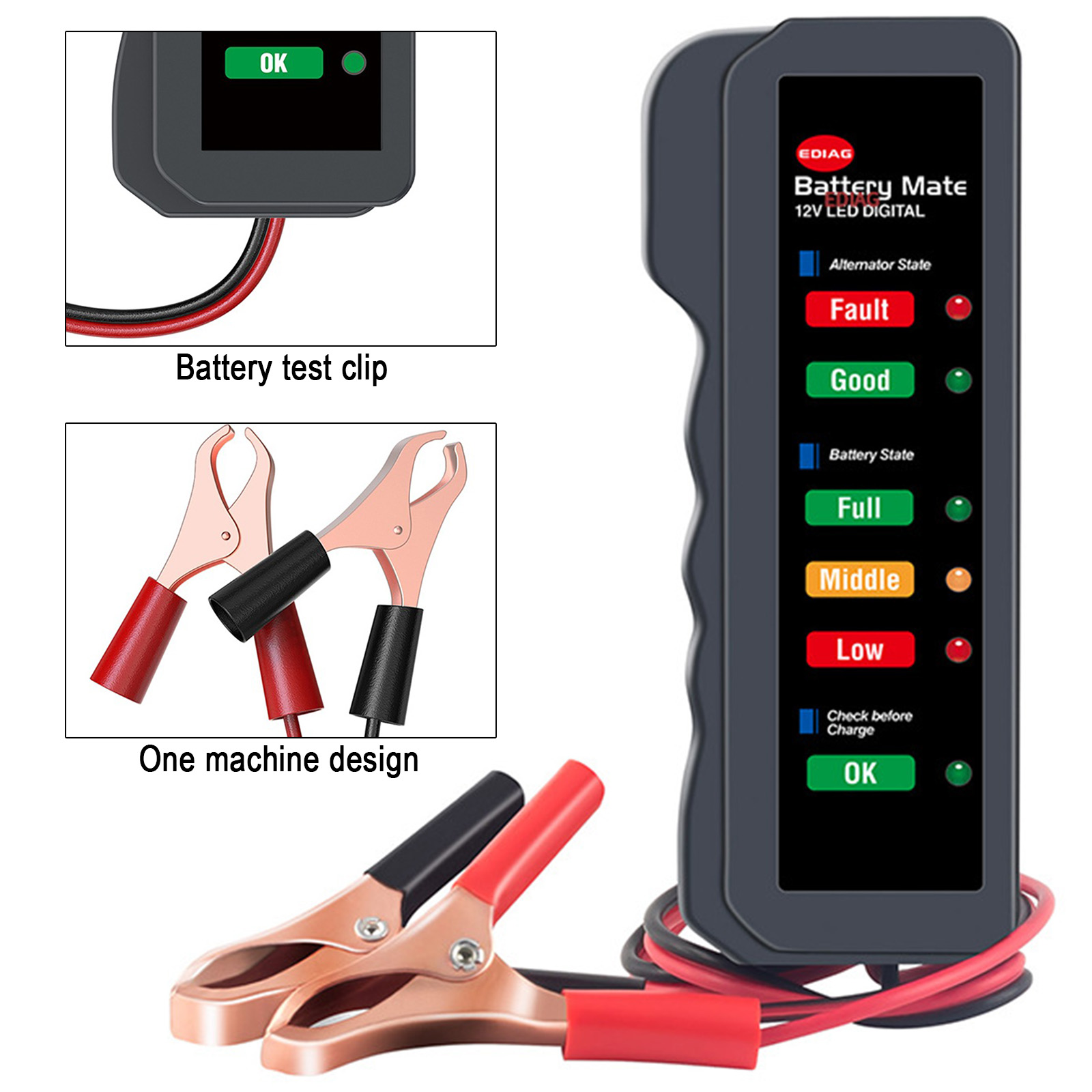 Mini 12V Car Battery Tester Di - Alternator Tester Digital Diagnostic Tool ulasan dan harga