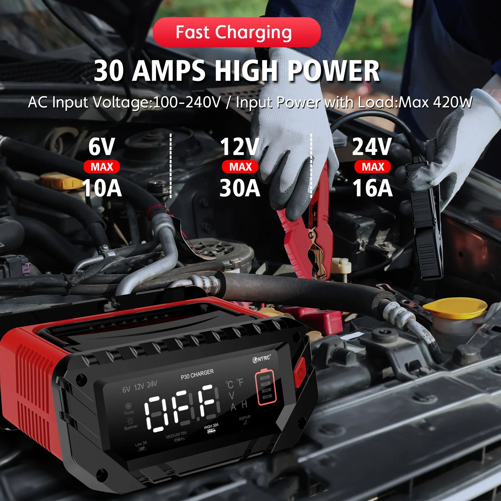 EAFC 30A Fully Automatic Smart - Lifepo4 Battery Charger Smart Automatic ulasan dan harga