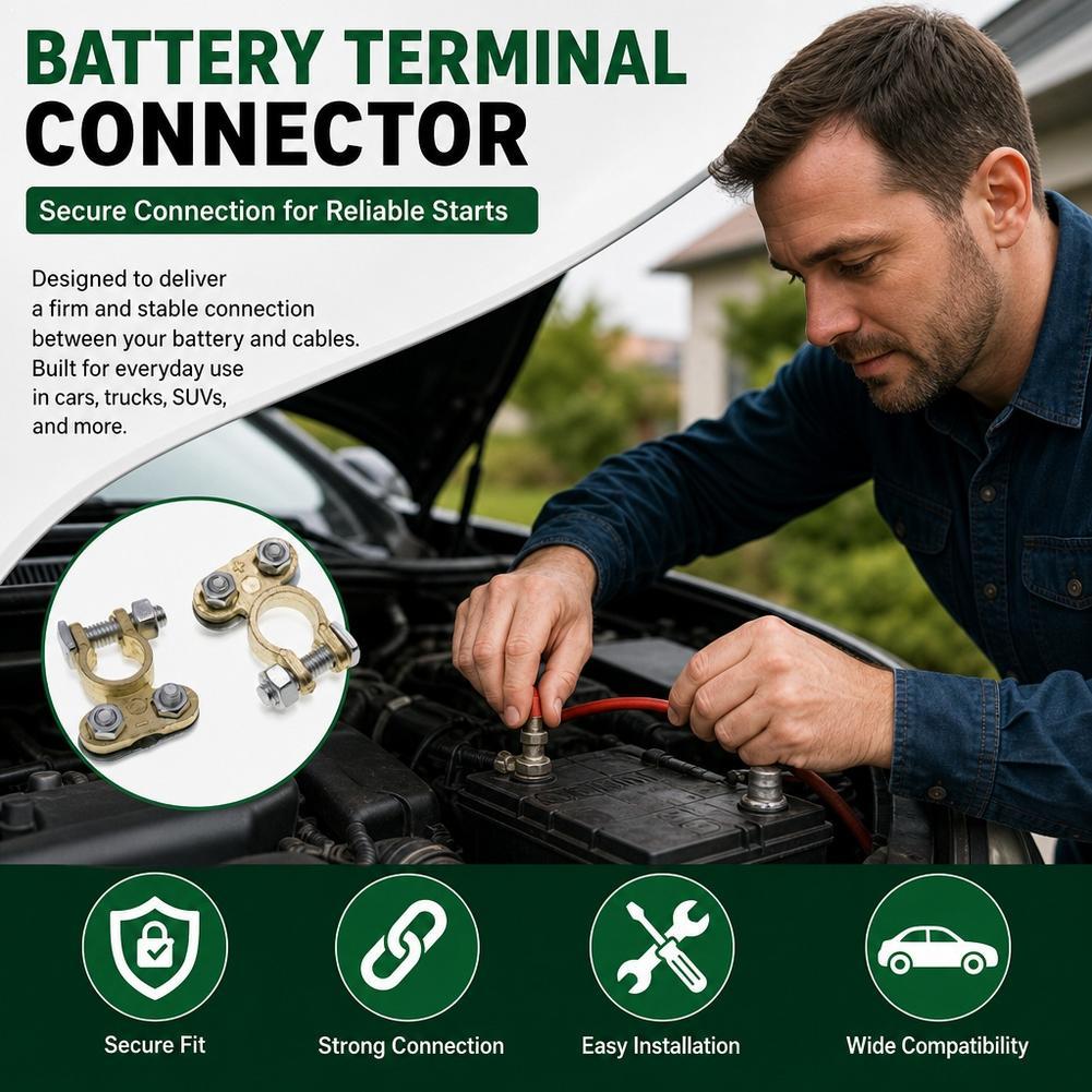 1pair Battery Terminals Connec - Battery Terminal Clamps Quick Release Brass ulasan dan harga