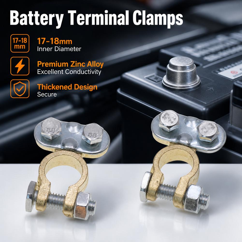 1pair Battery Terminals Connec - Battery Terminal Clamps Quick Release Brass ulasan dan harga