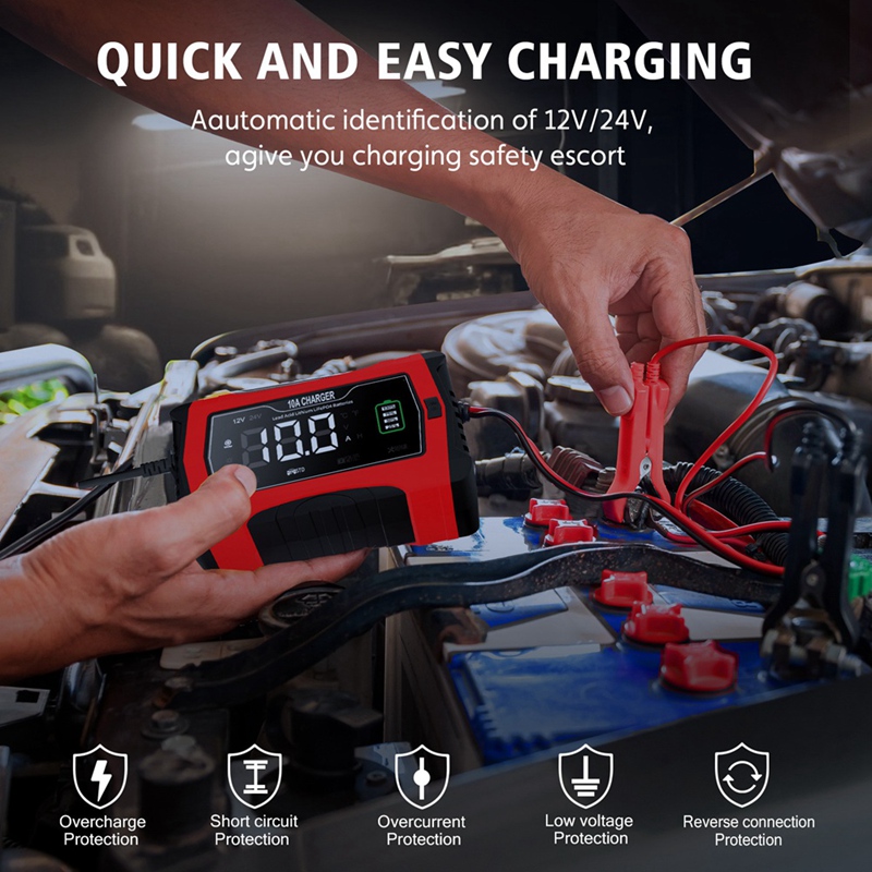 10A Automatic Charging for Lit - Lifepo4 Battery Charger Smart Automatic ulasan dan harga