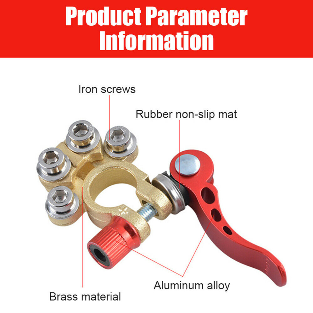 12V Quick Disconnect Car Batte - Battery Terminal Clamps Quick Release Brass ulasan dan harga