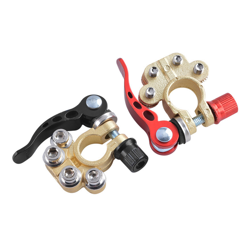 12V Positive & Negative Wire C - Battery Terminal Clamps Quick Release Brass ulasan dan harga