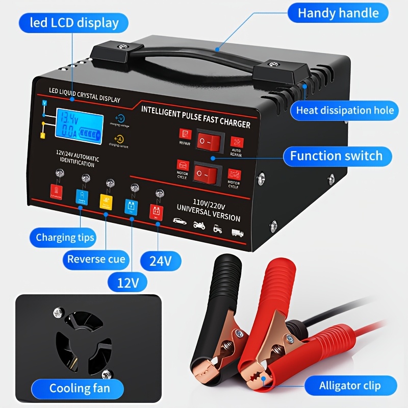 3-In-1 12V 24V Universal High  - Lead Acid Battery Pulse Repair Desulfator ulasan dan harga