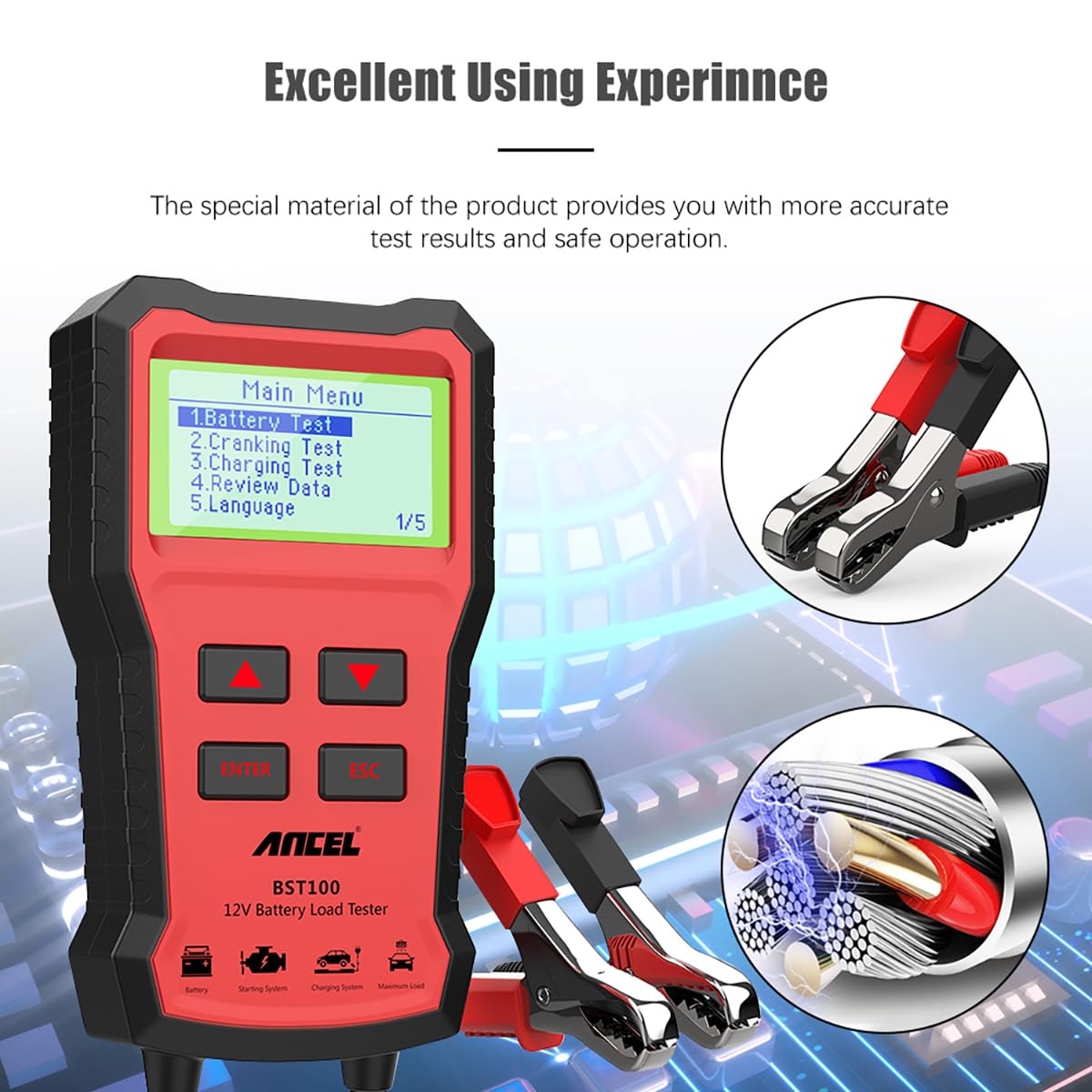 Digital 12V Car Battery Tester - Car Battery Load Tester Digital Cranking ulasan dan harga