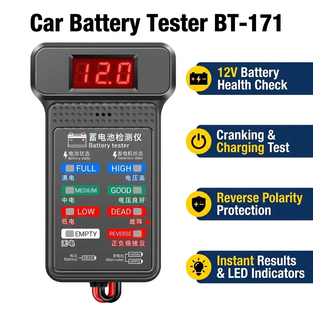12V Car Battery Tester Digital - Car Battery Load Tester Digital Cranking ulasan dan harga