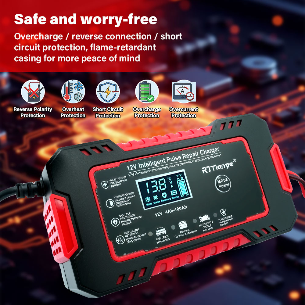 20A/10A Car Motorcycle Battery - Smart Car Battery Charger 12V 24V 20A ulasan dan harga