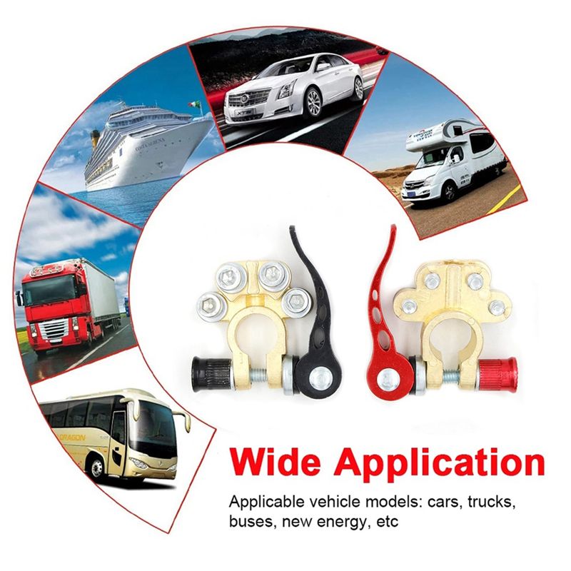 2X 12V 24V Battery Terminals C - Battery Terminal Clamps Quick Release Brass ulasan dan harga