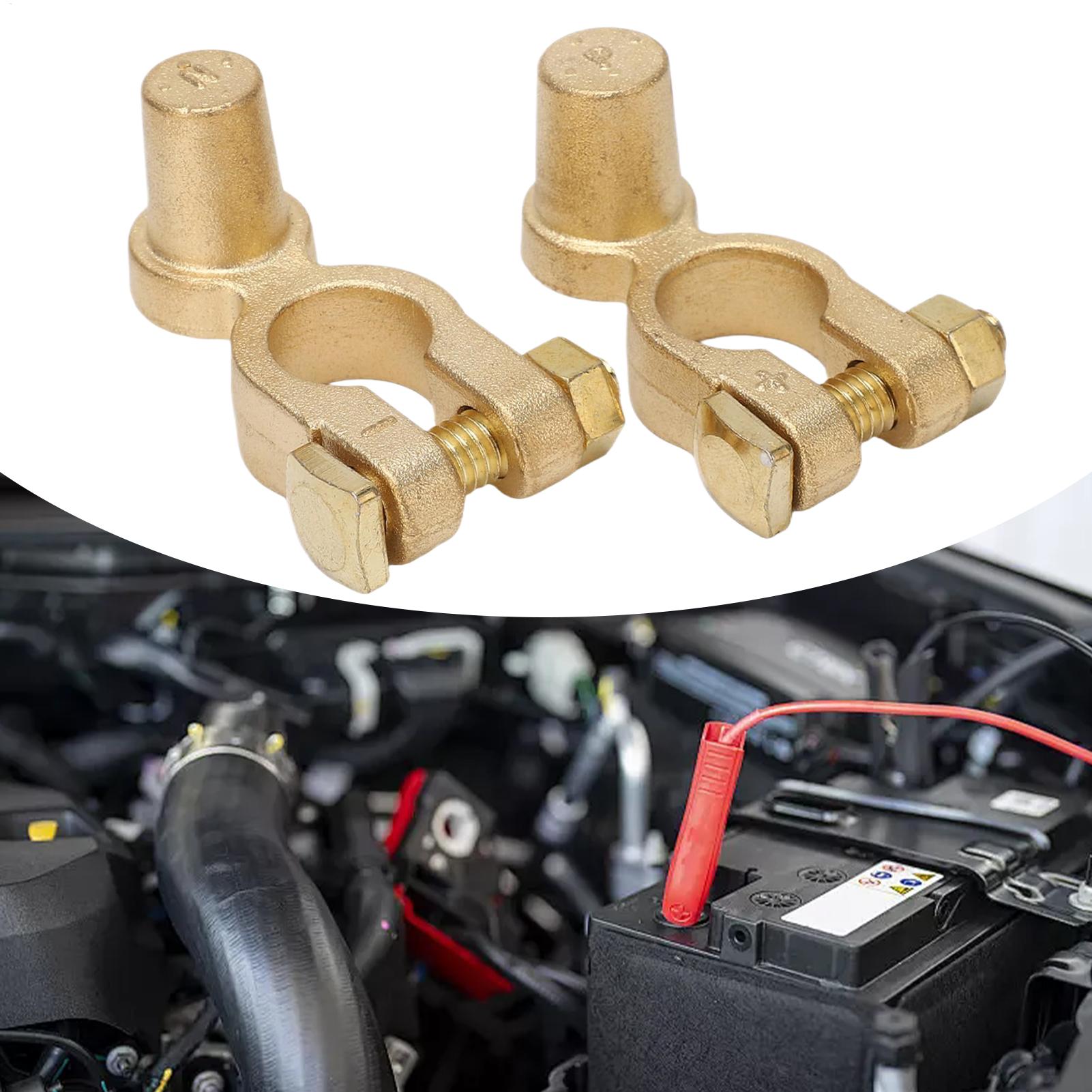 1Pair Car Positive Negative Po - Battery Terminal Clamps Quick Release Brass ulasan dan harga