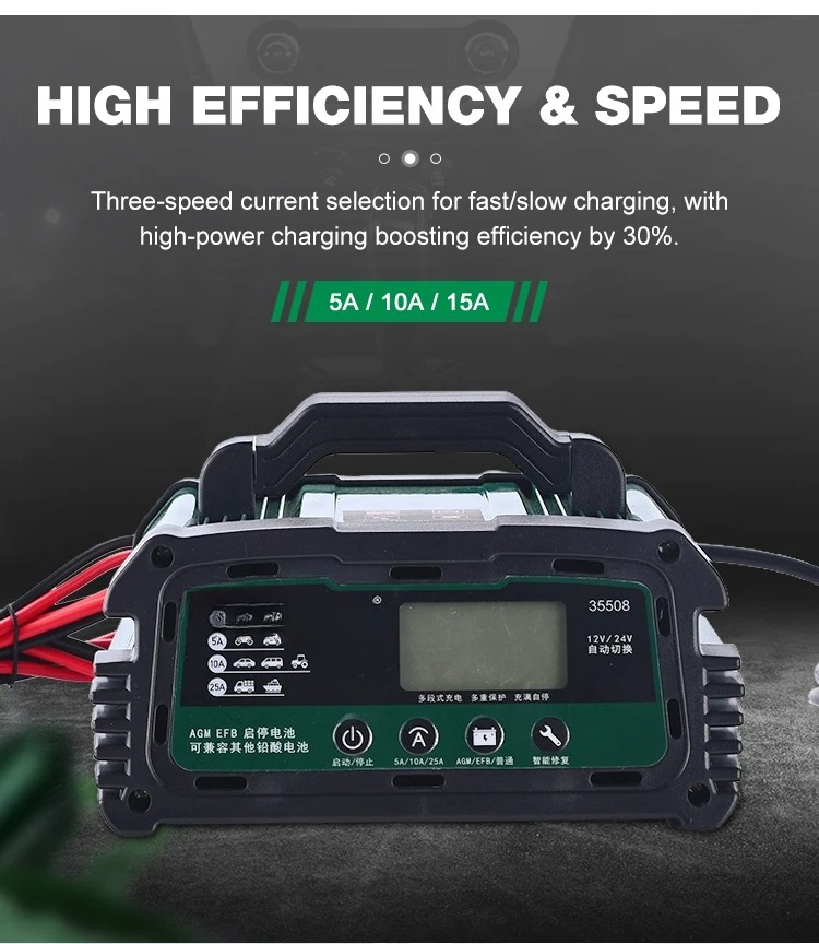 12V/24V Fully-Automatic Smart  - Lifepo4 Battery Charger Smart Automatic ulasan dan harga