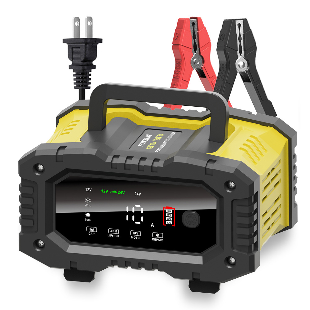 FOXSUR Car Motorcycle Battery  - Smart Car Battery Charger 12V 24V 20A ulasan dan harga