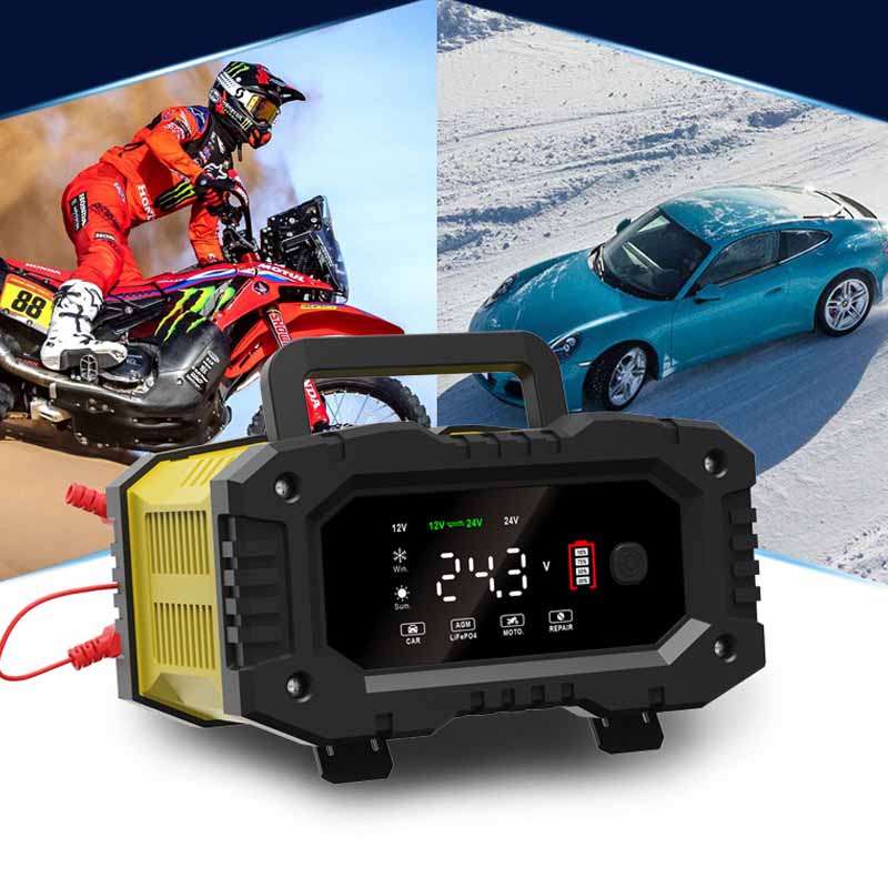 FOXSUR Car Motorcycle Battery  - Smart Car Battery Charger 12V 24V 20A ulasan dan harga