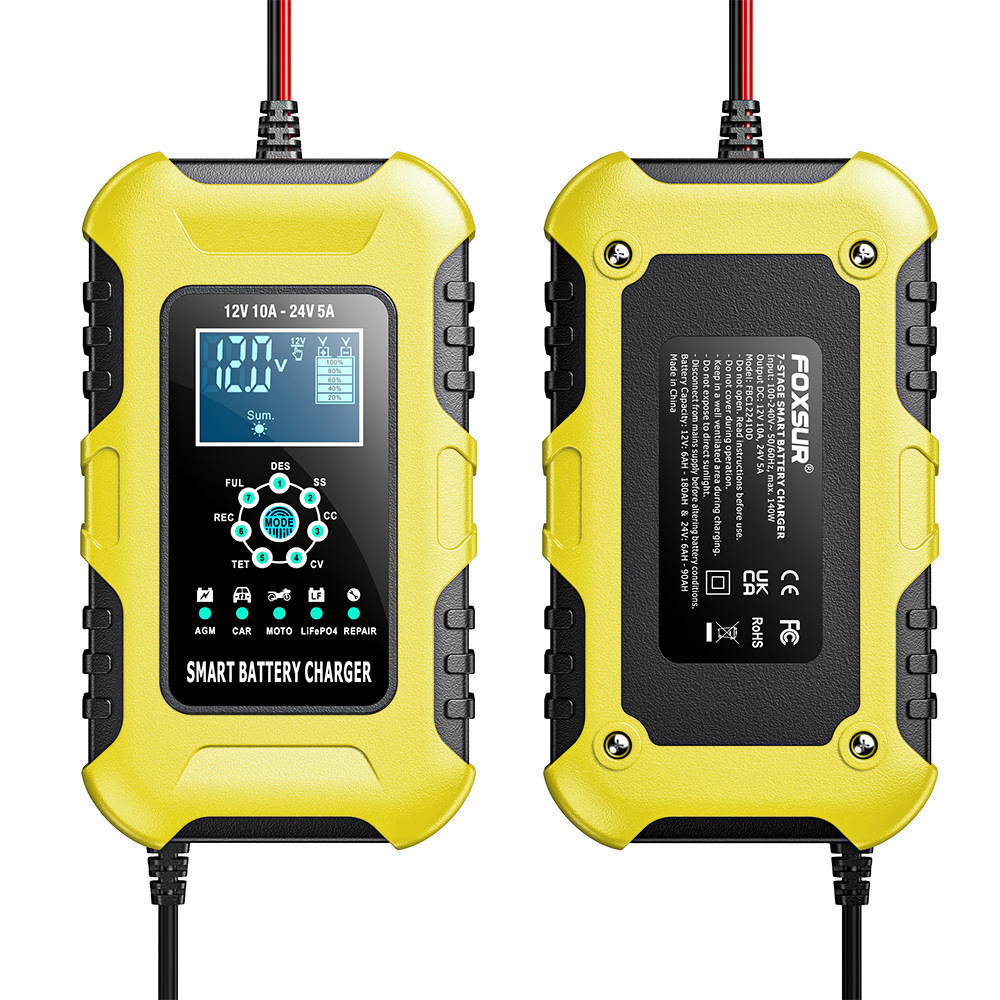 FOXSUR Car Battery Chargers 12 - Car Battery Trickle Charger Maintainer 5A ulasan dan harga