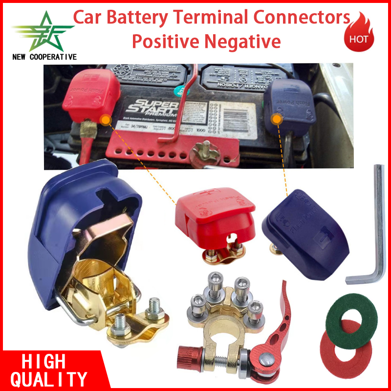 1 Pair Car Battery Terminal Cl - Battery Terminal Clamps Quick Release Brass ulasan dan harga