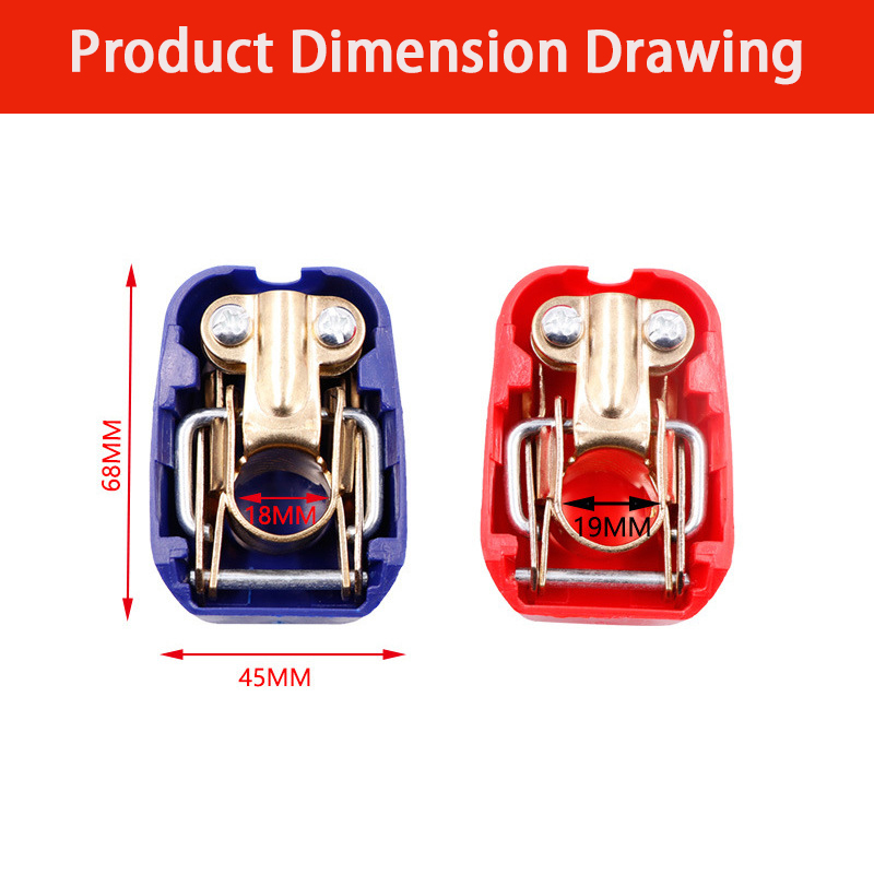 1 Pair Car Battery Terminal Cl - Battery Terminal Clamps Quick Release Brass ulasan dan harga