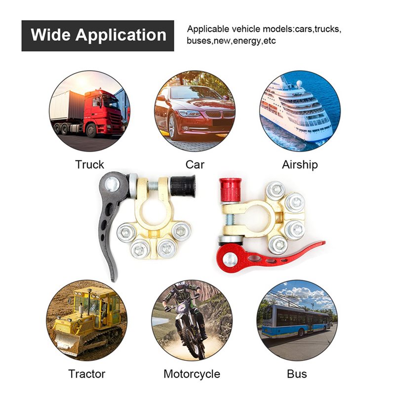 M49K-10X 12V 24V Car Battery T - Battery Terminal Clamps Quick Release Brass ulasan dan harga