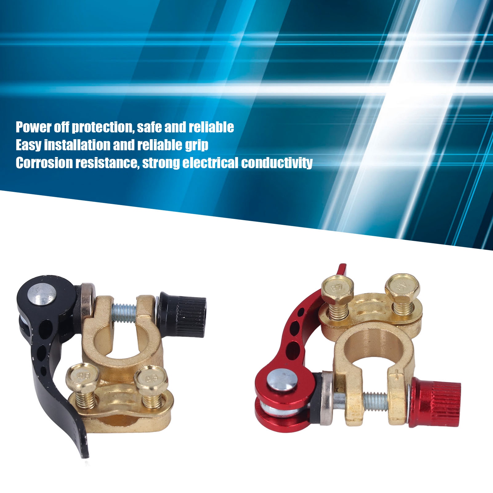2PCS Car Battery Terminal Conn - Battery Terminal Clamps Quick Release Brass ulasan dan harga