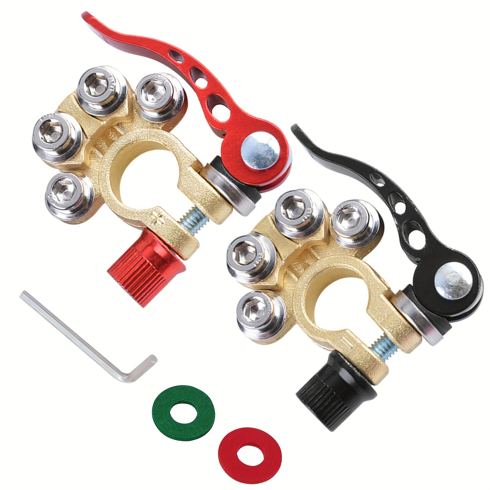 1 Set of Positive and Negative - Battery Terminal Clamps Quick Release Brass ulasan dan harga