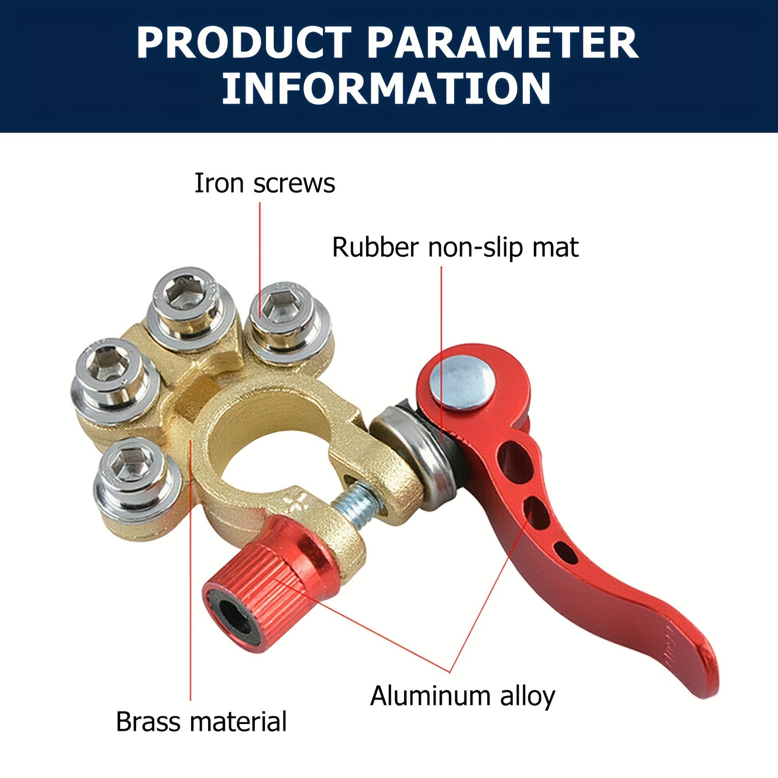 1 Set of Positive and Negative - Battery Terminal Clamps Quick Release Brass ulasan dan harga