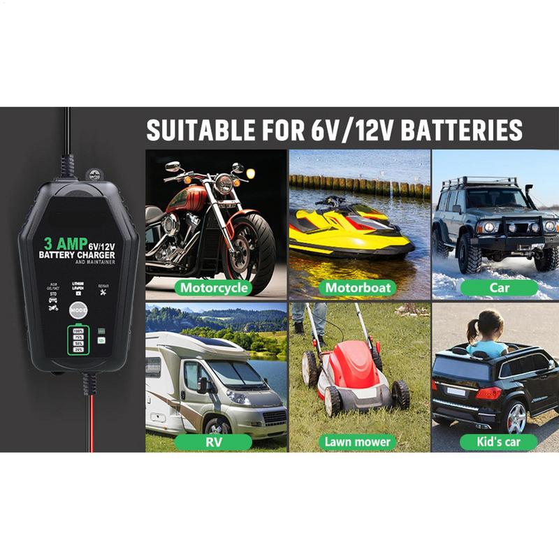 3000mA 6V 12V Fully Automatic  - Lifepo4 Battery Charger Smart Automatic ulasan dan harga