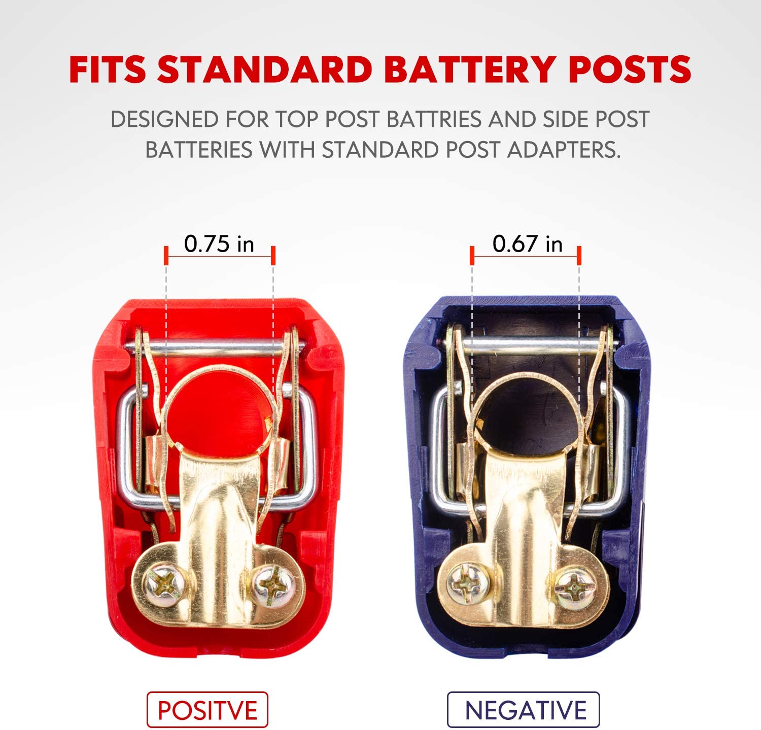 1 Pair Positive & Negative Qui - Battery Terminal Clamps Quick Release Brass ulasan dan harga
