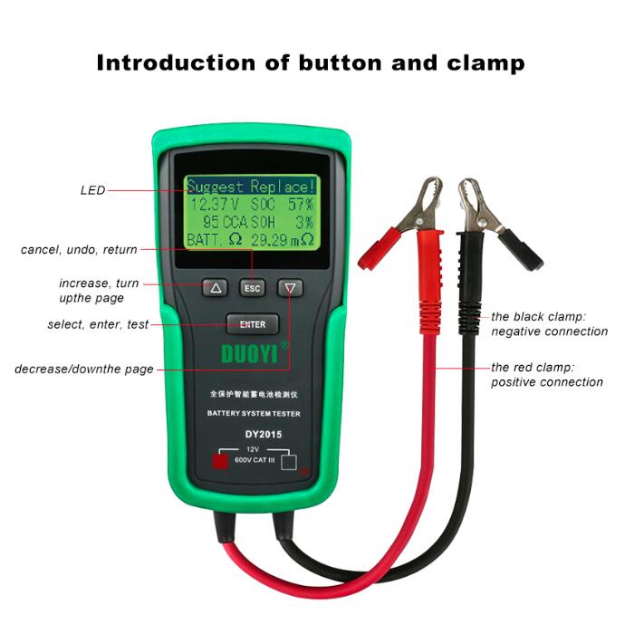DUOYI DY2015 12V Car Battery S - Car Battery Load Tester Digital Cranking ulasan dan harga